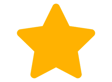 A yellow star with five tips.